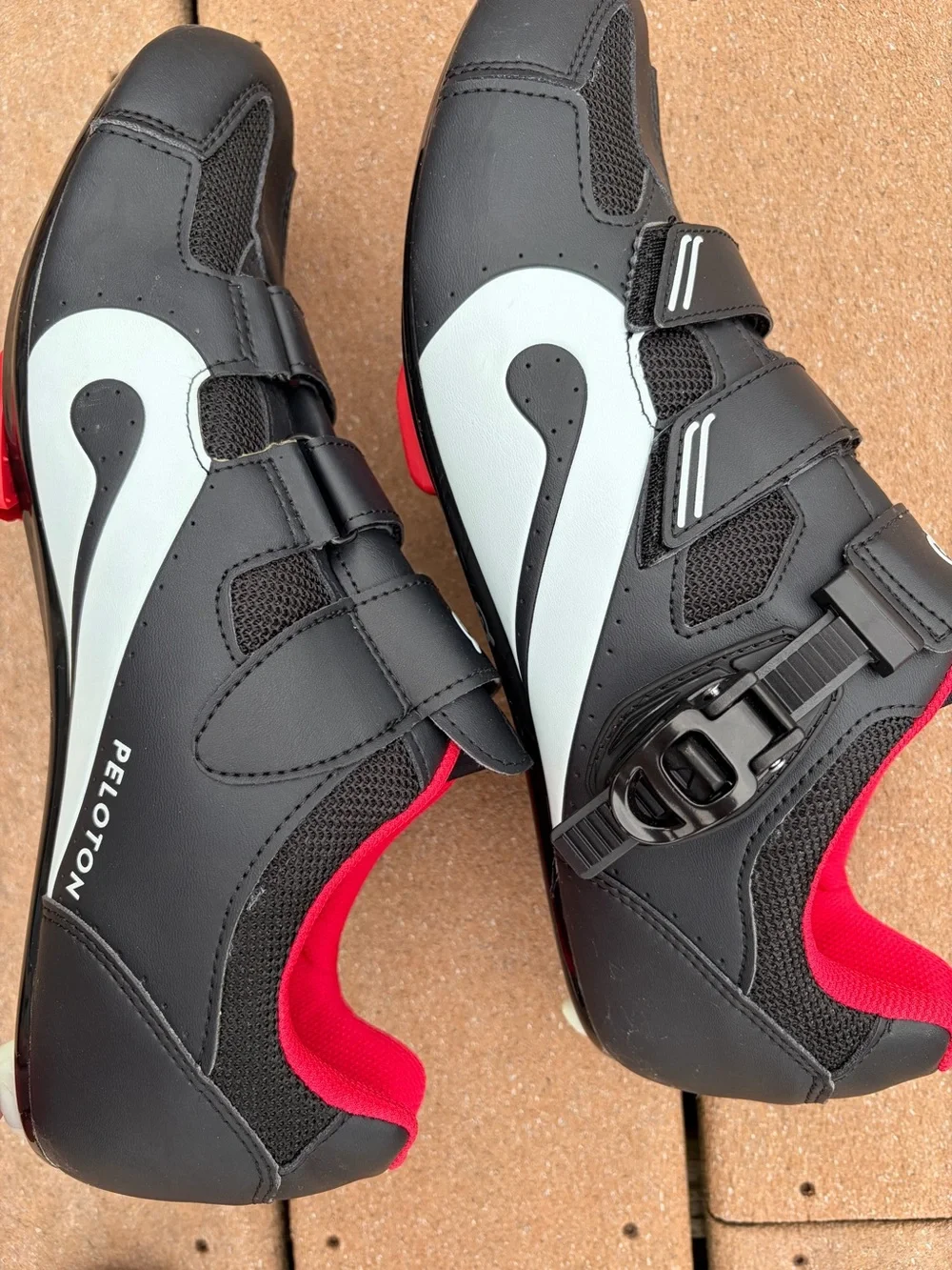 Peloton Indoor Cycling Shoes w/ Cleats Sz 47 (US Men’s 13) Black/ Red Adjustable
